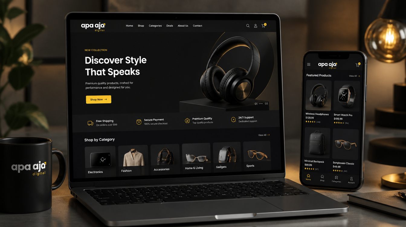 Mockup website E-Commerce Retail